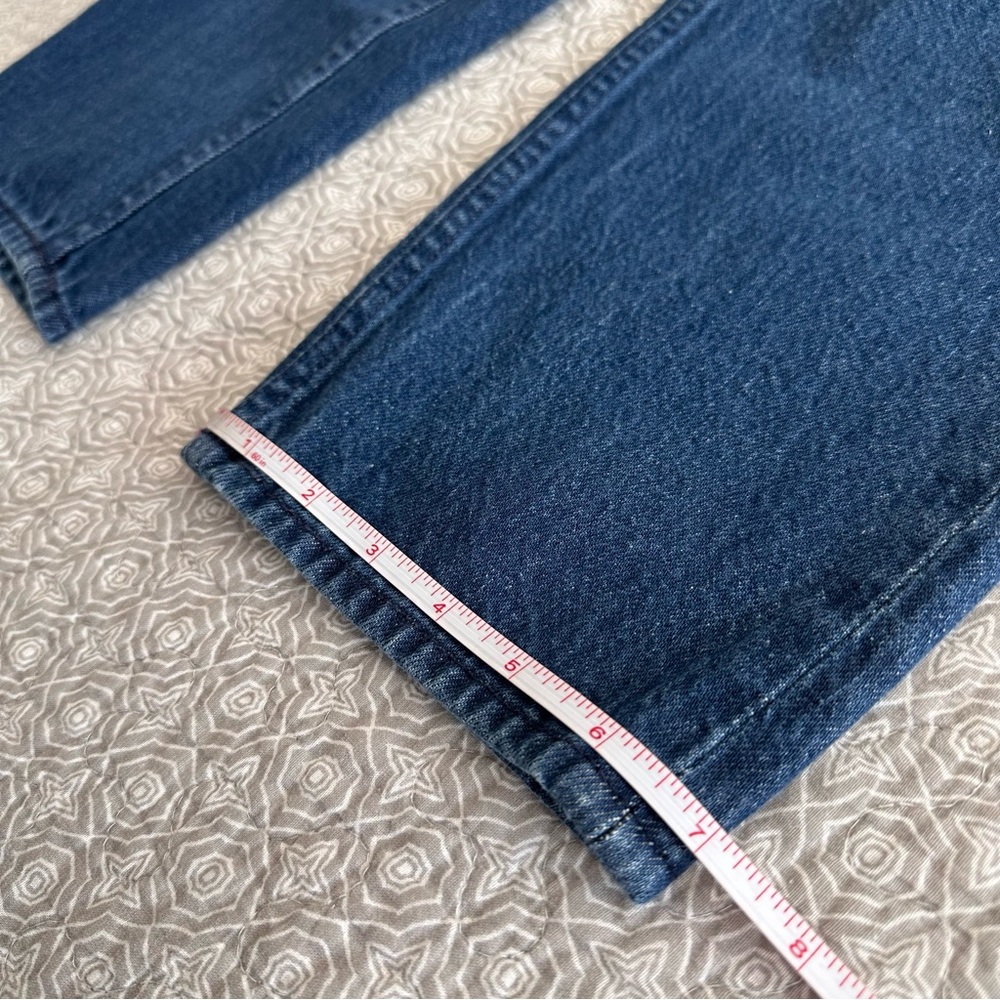 MOTHER High Rise Wide Leg Jeans in Dark Indigo Blue - Picture 15 of 16